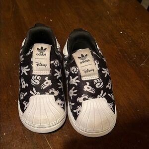 Adidas Kids Black and White Disney Sneakers
